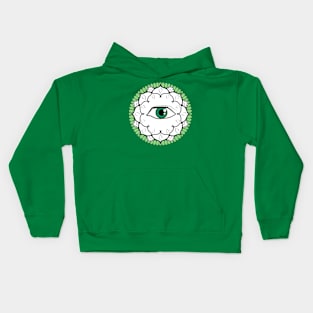 Green Eye Mandala Kids Hoodie